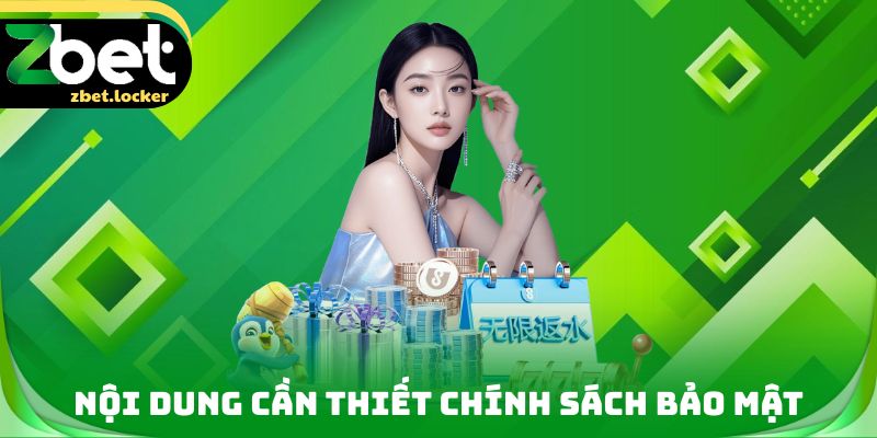 Nội dung cần thiết trong Chính sách bảo mật